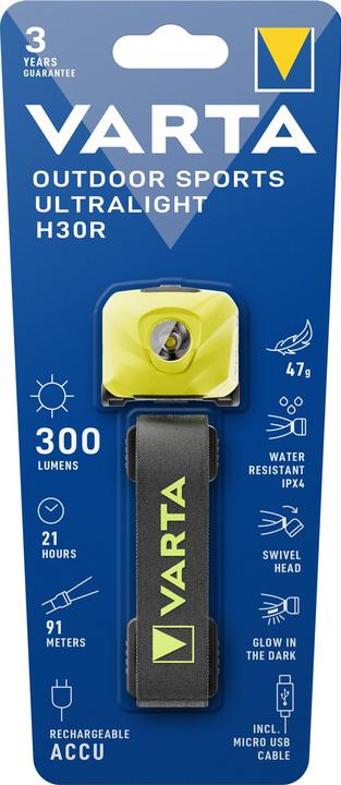 Actual product image Varta Ultralight H30R (300 lm)