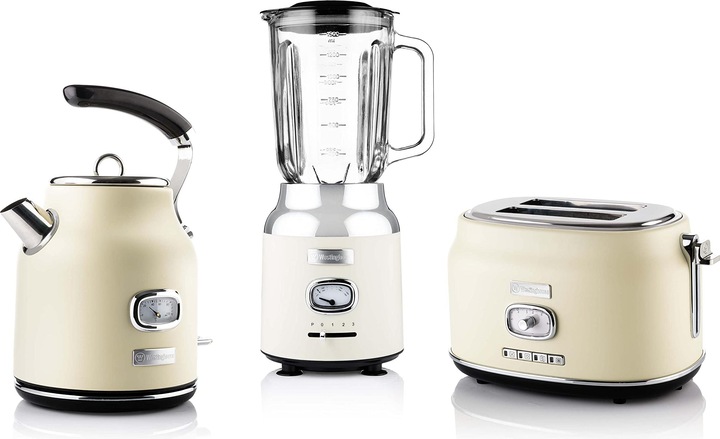 Produktbild Westinghouse Retro Frühstücksset, 2-Schlitz Toaster, Wasserkocher, Standmixer