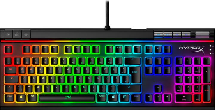 Actual product image HyperX Alloy Elite 2 Mechanical Gaming Keyboard Red Switches Linear QWERTY (DE Layout) - Black (DE, Cable)