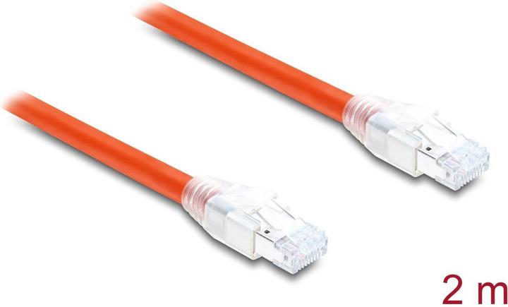 Produktbild Delock RJ45 Netzwerkkabel Cat.8.1 S/FTP 2 m bis 40 Gbps orange (81181) (S/FTP, CAT8.1, 2 m)