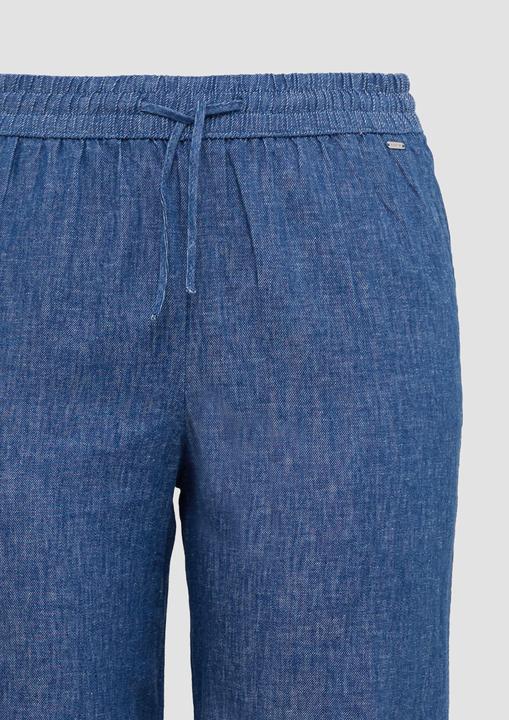 Image du produit S.Oliver Hose Wide-Leg-Hose aus Leinenmix in Denim-Optik (44)