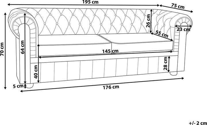 Actual product image Beliani Chesterfield (Chesterfield)