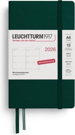 Image du produit Leuchtturm1917 LEUCHTTURM 1W/2S.POCKET HC F.GREEN (A6)