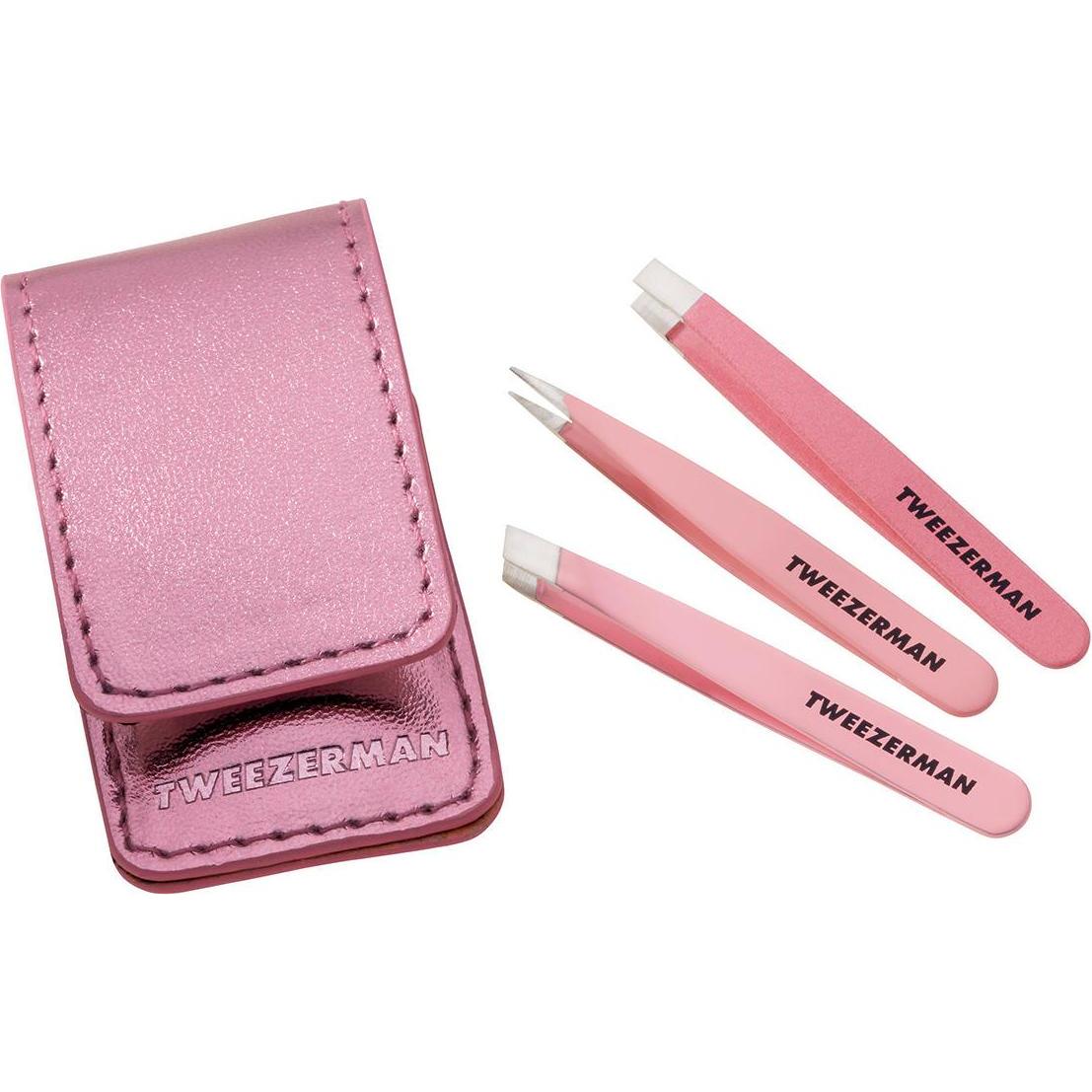 Tweezerman, Pinzette, Set di micro mini pinzette rosa
