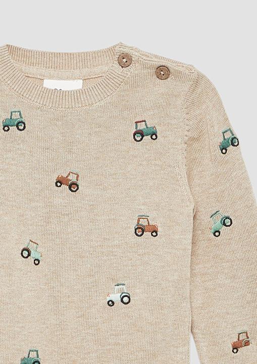 Produktbild s.Oliver Strickpullover Feinstrickpullover mit Traktor-Stickerei (86)
