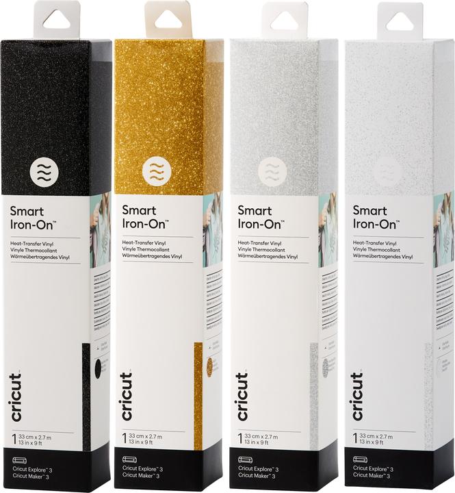 Productafbeelding Cricut Strijkfolie Smart Glitter 33 x 273 cm, 1 stuk, zwart