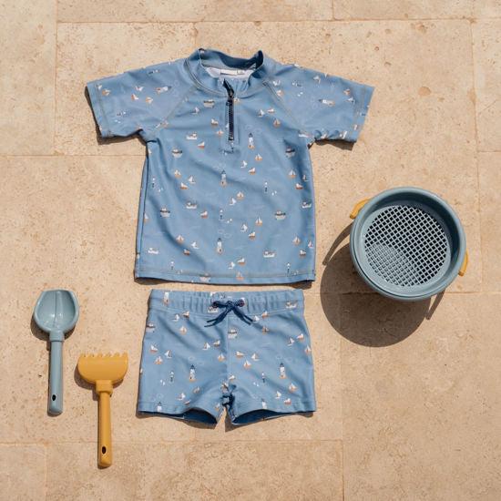 Little Dutch Maglietta da bagno Sailors Bay a maniche corte Blu scuro - 86/92 (86)