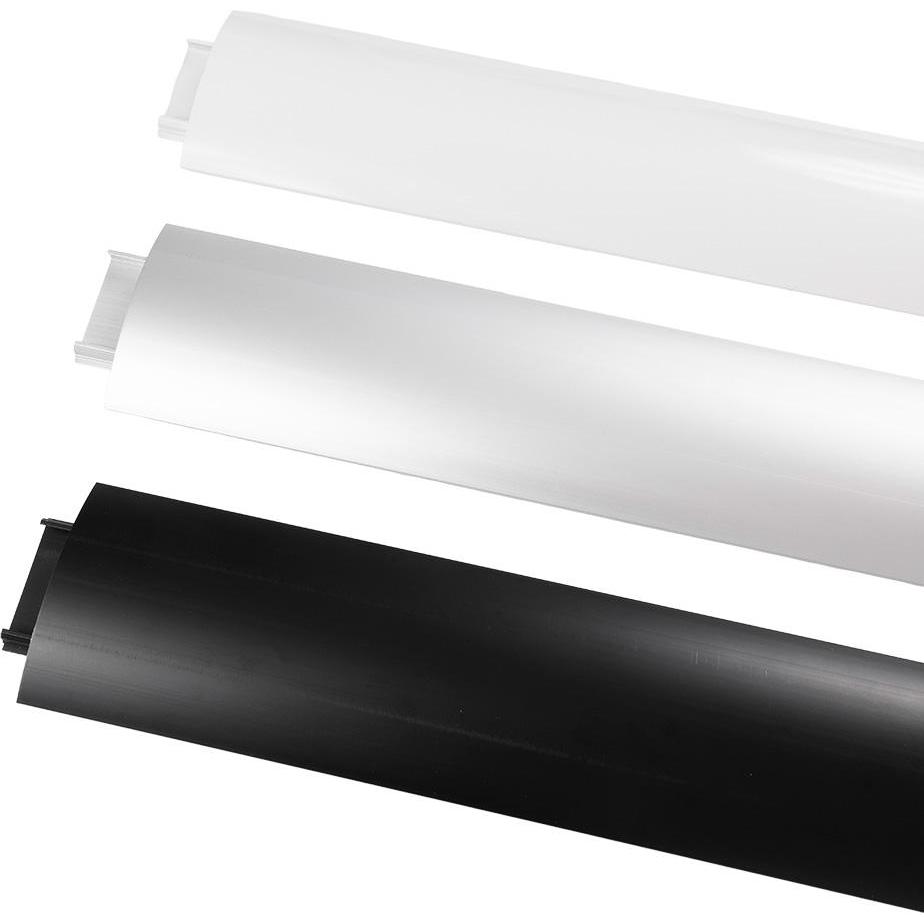 Bosscom, Canale passacavi, Cable Cover - 100mm - 1,5m - White (Tubazione, 150 cm)