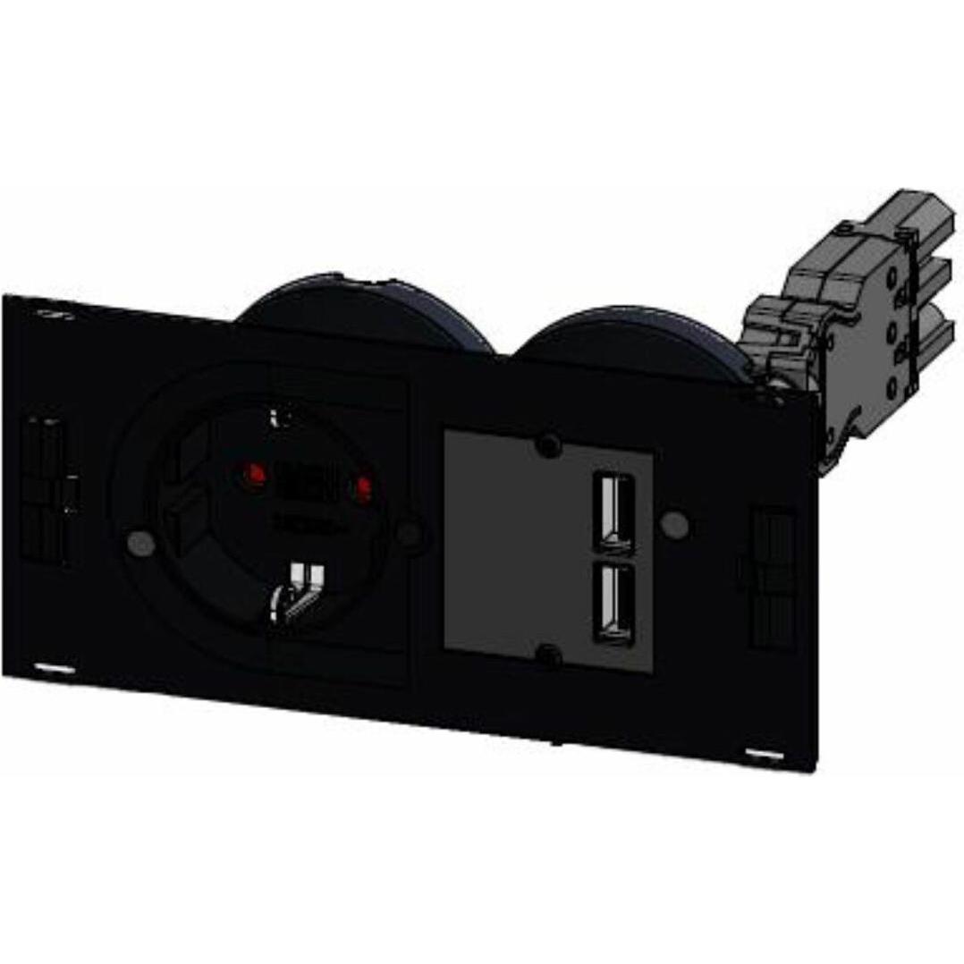 Bachmann, Steckdosenleiste, DUE Set 1xDUE CEE7/7+USB (1 x, CEE 7/7, 0.20 m)