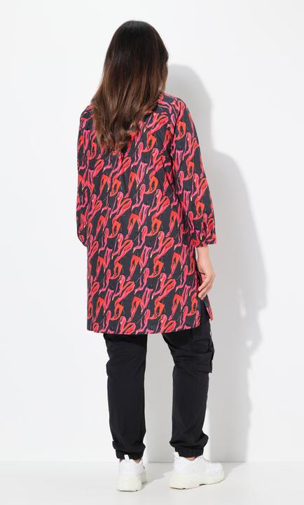 Immagine prodotto Ulla Popken Blusa lunga con peperoni, collo da camicia e maniche lunghe (42, 44)