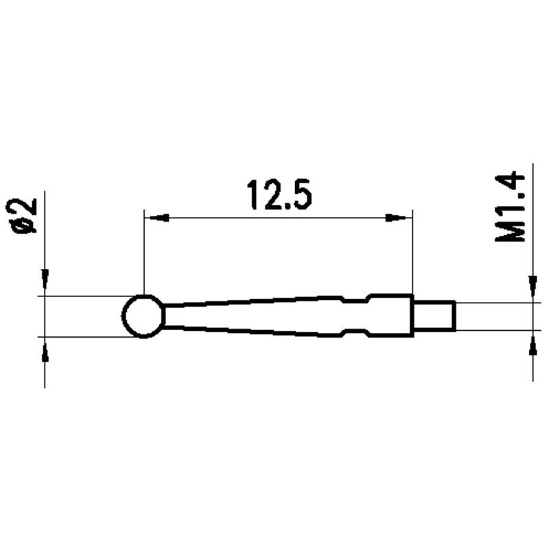 Sylvac, Messlehre, Messeinsatz M1.4 (1.25 cm)