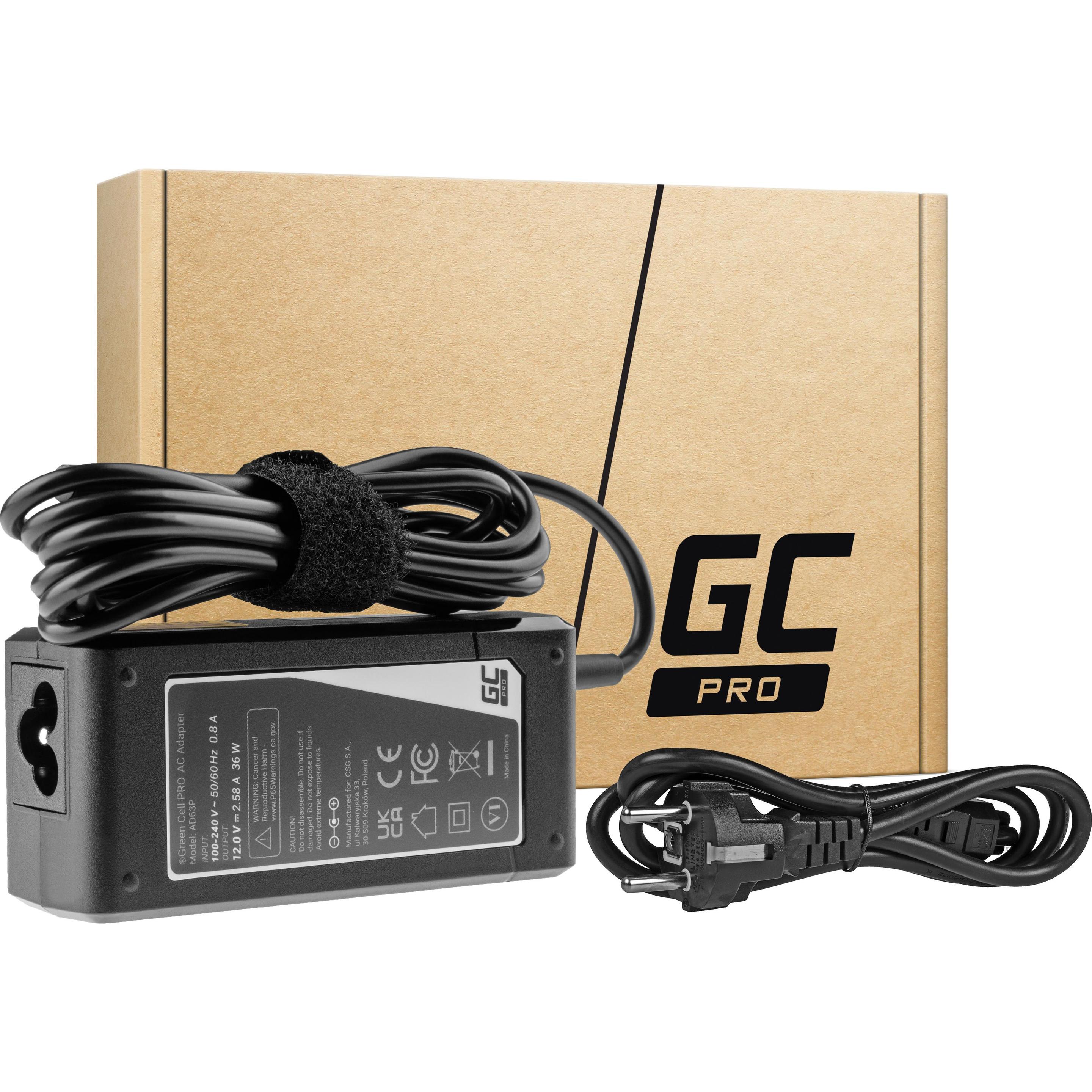 Thumbnail - GreenCell Cell AD63P Netzteil & Spannungsumwandler Indoor (36 W), Notebook Netzteil, Schwarz