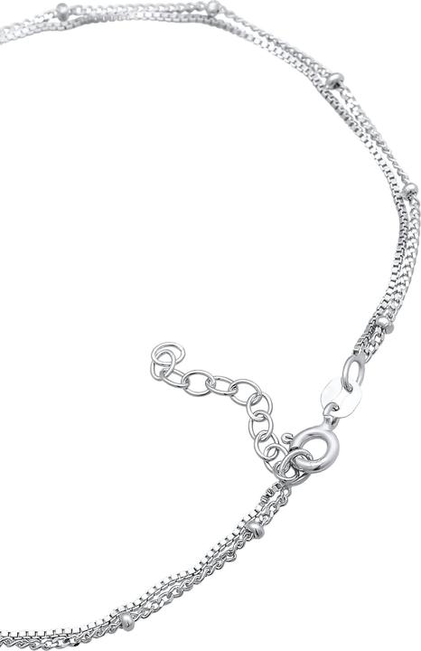 Produktbild Elli Fussschmuck Kugel Gliederkette Layer Look 925 Silber (925er Sterling Silber, 22 cm)