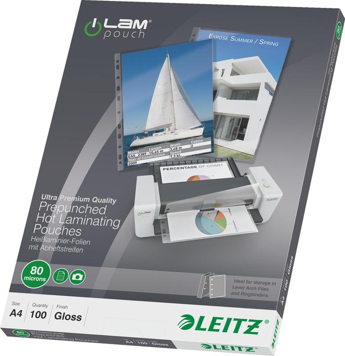 Image du produit Leitz Feuilles de plastification à chaud A4 (A4, 100 pcs, 80 µm)