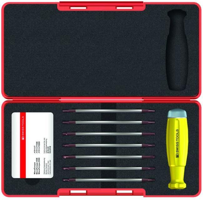 Actual product image PB Swiss Tools Torque screwdriver range, 8-piece with scale, interchangeable blade holder,...