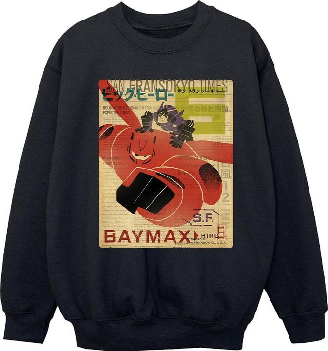 Produktbild Disney Big Hero 6 Baymax Flying Baymax Newspaper Sweatshirt Mädchen (128)