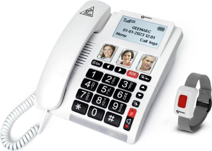 Actual product image Geemarc CL9000 - 4G corded emergency call phone with emergency call bracelet
