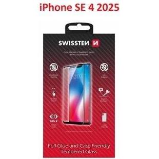 Swissten Glass Color Frame, Case Friendly for Apple iPhone 16e (1 pz., Apple iPhone 16e), Pellicola protettiva smartphone, Nero