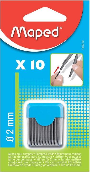 Maped Ersatz-Bleiminen (Zirkelmine, Graphit, 2 mm)