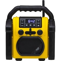 Adler Interactive solution Construction radio with Bluetooth AD 1911 AUX in Black/Yellow, Radio