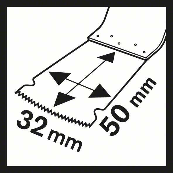 Produktbild Bosch Professional Zubehör HCS Tauchsägeblatt AIZ 32 BSPC Hard Wood, 50 x 32 mm, 10er-Pack
