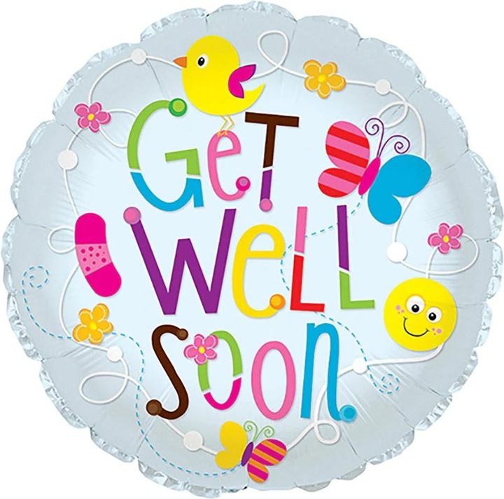 Produktbild Generic Schmetterlinge BallonÄrmel Get Well Soon MYLAR
