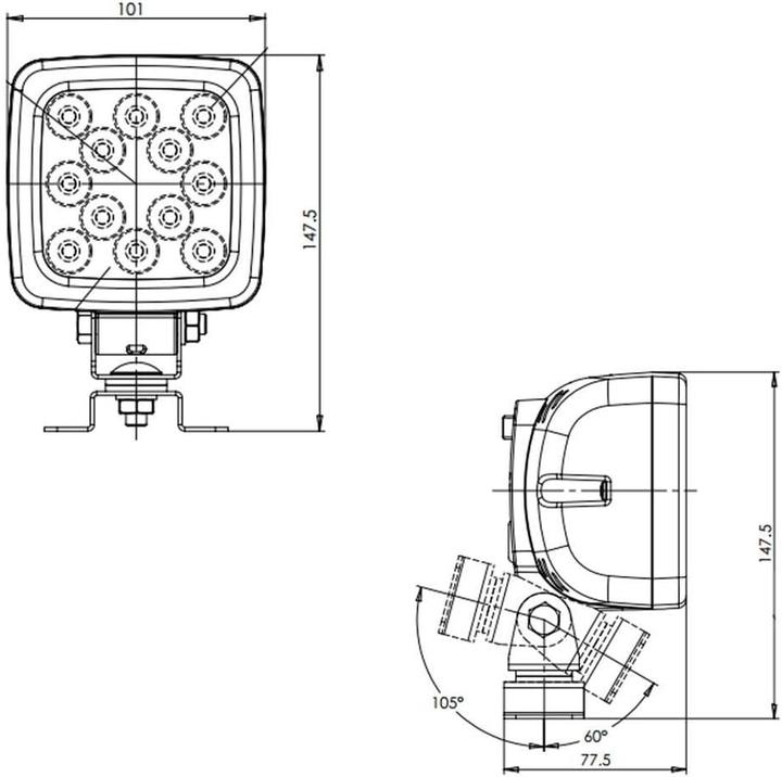 Actual product image LED-Martin Working headlight W82 692.4