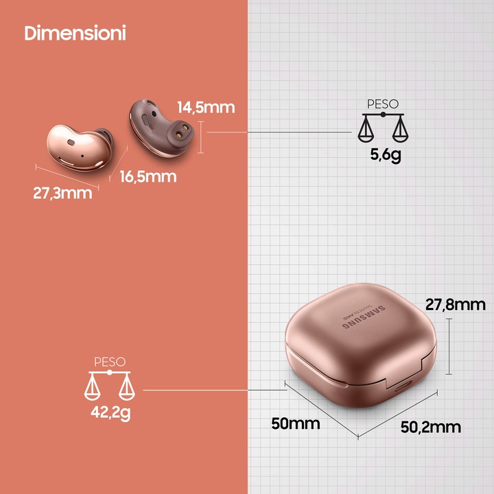 Immagine prodotto Samsung Galaxy Buds Live (ANC, 5.50 h, Senza fili)