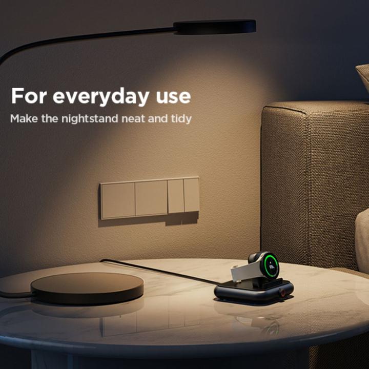 Actual product image Joyroom JR-WQW02 wireless charger for Samsung Galaxy Watch smartwatches - black