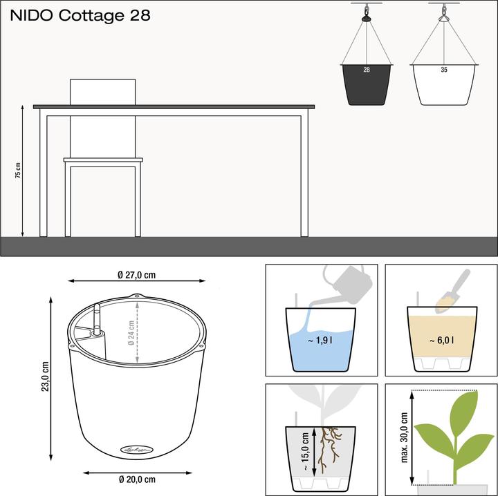 Produktbild Lechuza Nido Cottage (27 x 23 cm)