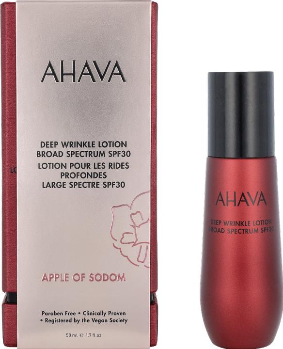 Produktbild Ahava APPLE OF SODOM Deep Wrinkle Lotion - Fortschrittliche Faltenreduzierung SPF 30 (50 ml, Tagescreme, SPF 30)