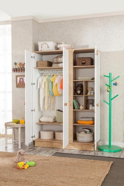 Actual product image Cilek Natura Baby closet 3 doors (136 cm)