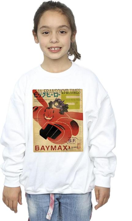 Immagine prodotto Disney Big Hero 6 Baymax Flying Baymax Newspaper Felpa Ragazze (104)
