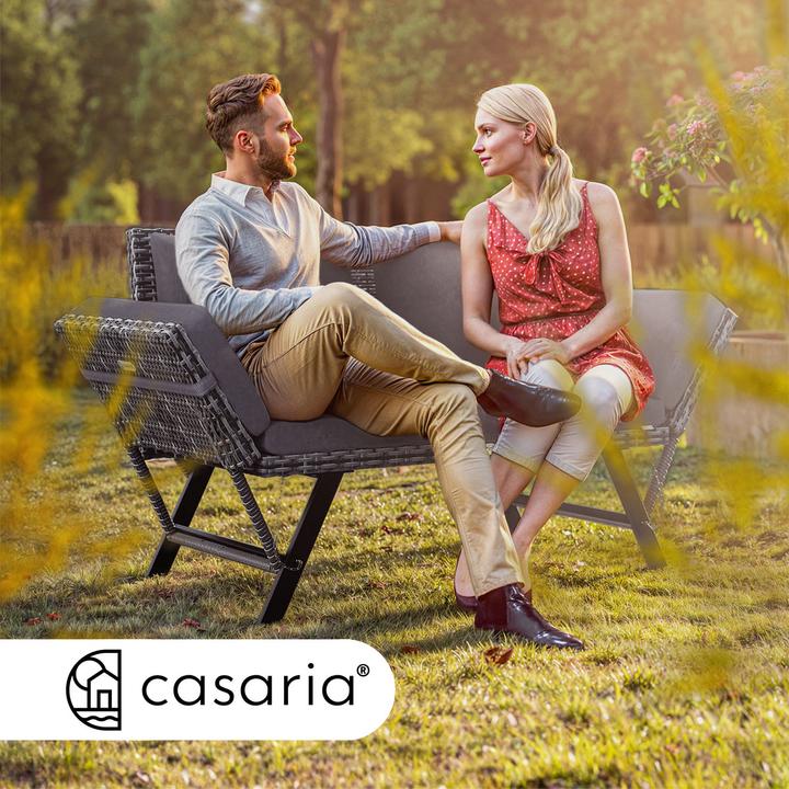 Produktbild Casaria 2in1 Gartenbank mit Auflagen
