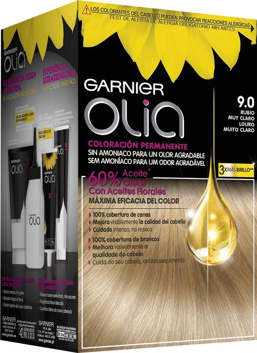 Produktbild Garnier OLIA Coloración Permanente #9,0 Rubio Muy claro 4 pz (#9,0 Very Light Blonde)