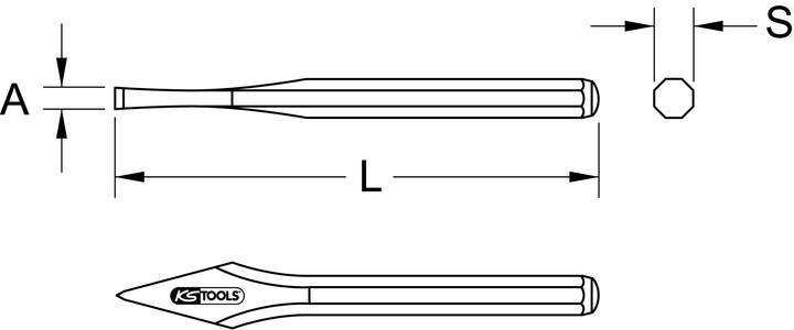 Produktbild KS Tools Kreuzmeissel (130 mm)