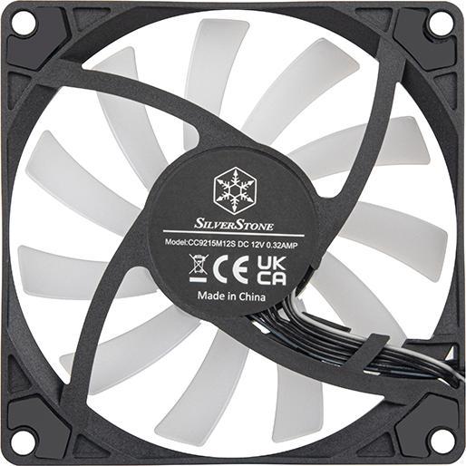 Productafbeelding Silverstone SST-AS90B-ARGB - Luchtslankere smalle 92 mm ventilator met verbeterde prestaties, PWM en AR (92 mm, 1x)