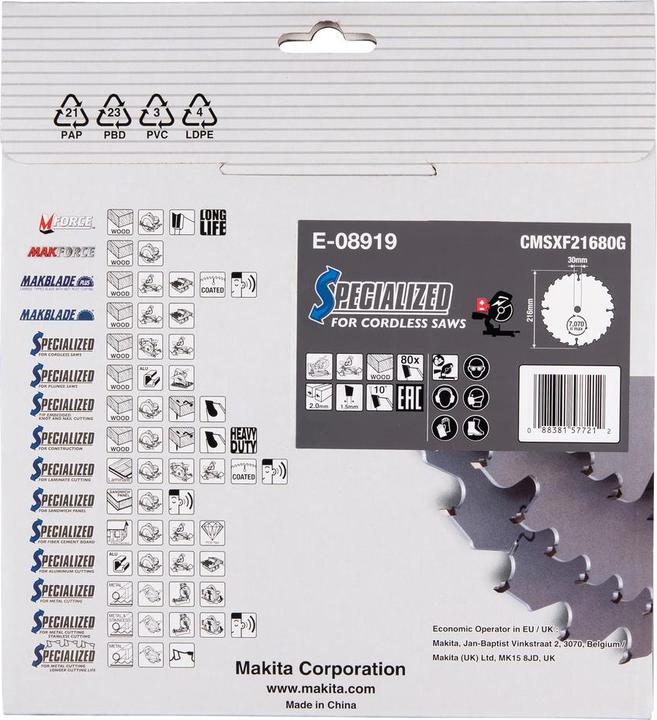 Produktbild Makita EFFICUT Sägeblatt E-08919