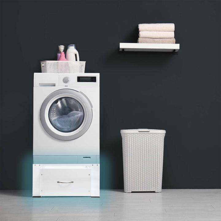 Immagine prodotto Wiltec Sottotelaio per lavatrice con cassetto estraibile Base piedistallo per lavatrice fino a 150 kg