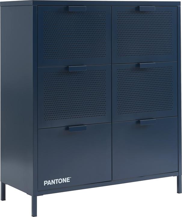 Image du produit Pantone Kommode Metall nachtblau 6 Schubladen 90cm