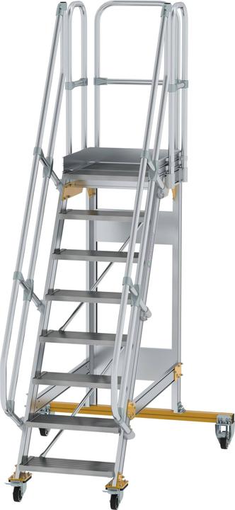 Produktbild Munk Plattformtreppe fahrbar 60° Stufenbreite 600 mm 8 Stufen (Plattformleiter, 60 cm)