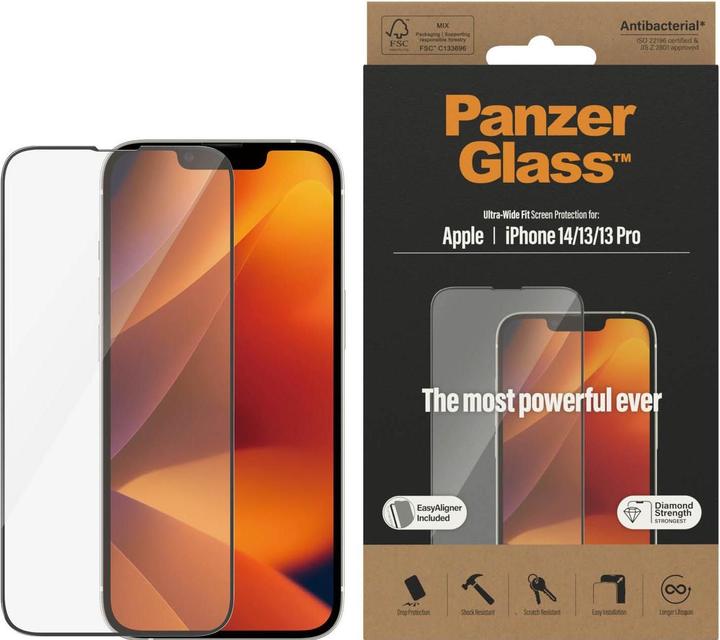 PanzerGlass Ultra-Wide Fit (1 Stück, Apple iPhone 13, Apple iPhone 14, Apple iPhone 13 Pro)