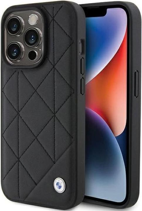 Produktbild BMW BMHCP15X22RQDK iPhone 15 Pro Max 6.7" czarny/black Leather Quilted (Apple iPhone 15 Pro Max)