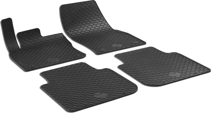 Walser Gummimatten passend für Skoda Kodiaq I, Seat Tarraco, VW Tiguan Allspace (2 Vordermatten + 2 Rückmatten)