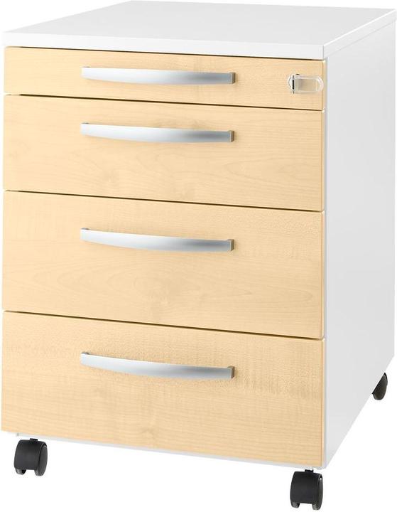 Produktbild Schäfer Shop Select Rollcontainer LOGIN, 3 Schubladen, 1 Utensilienauszug, Zentralverriegelung (43.20 x 58 x 59.50 cm)