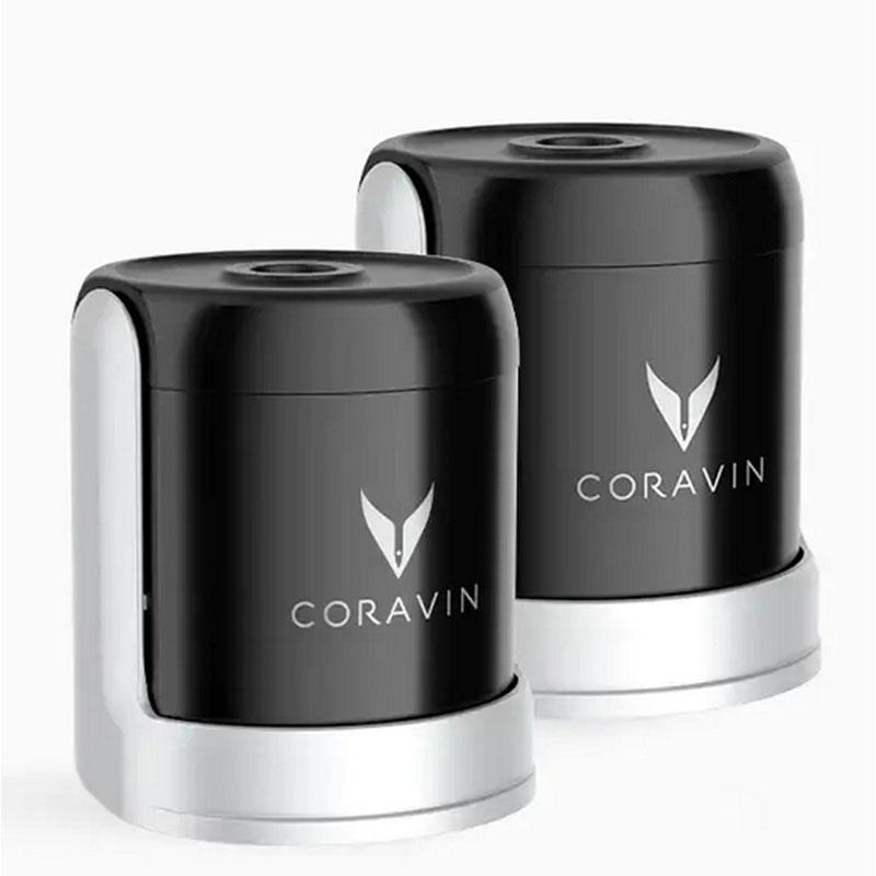 Thumbnail - Coravin, Wein Zubehör, Schraubverschluss zu Weinausgiesser 2 Stück, Schwarz/Silber (Weinausgiesser)