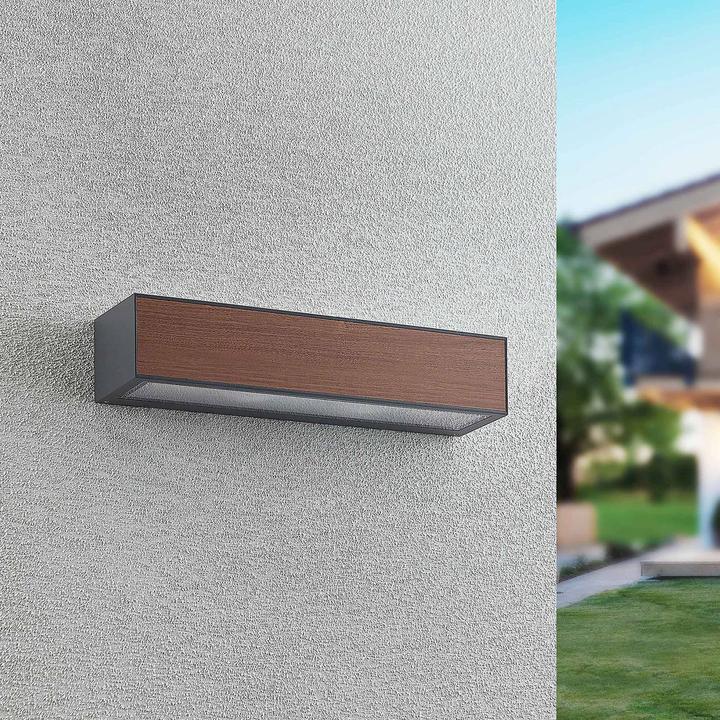 Image du produit Arcchio Applique murale Miraz, E27, aspect bois (E27, IP54)