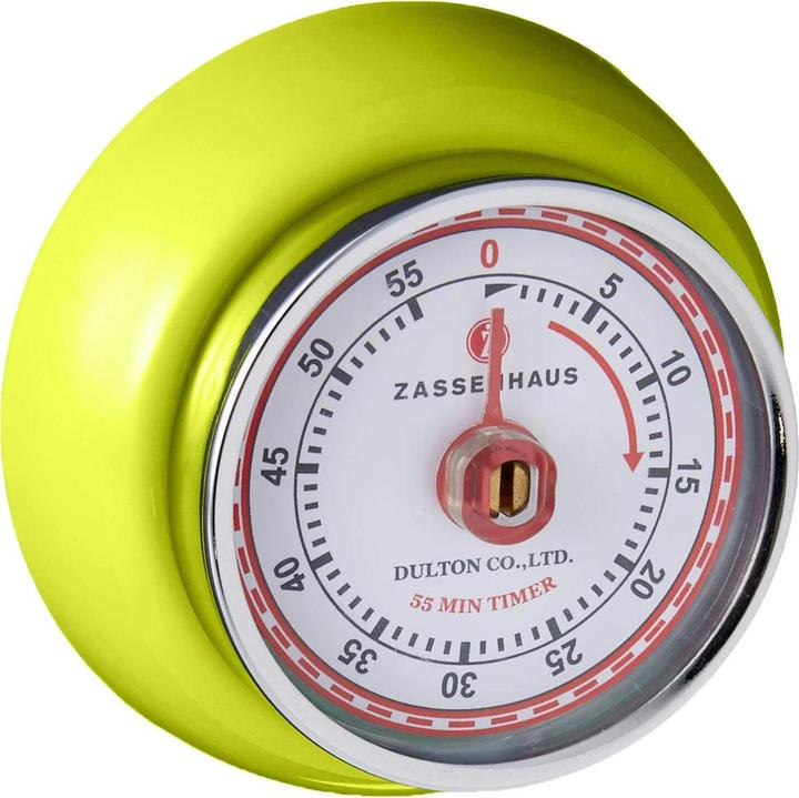 Actual product image Zassenhaus Timer with magnet metal kiwi