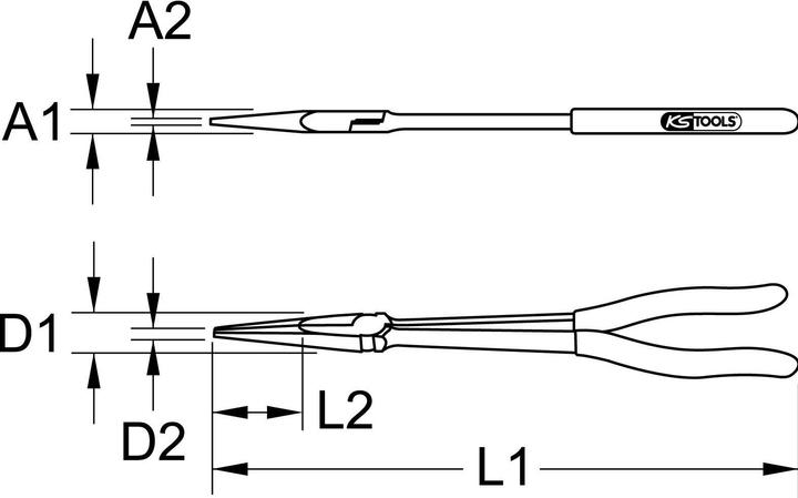 Produktbild KS Tools Telefonzange XL (270 mm)