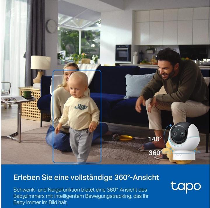 Actual product image TP-Link Tapo C840 Dual-Objektiv Smart Baby Kamera (1920 x 1080 Pixels, 2560 x 1440 Pixels)